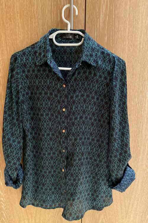 The Limited Black and Green Blouse