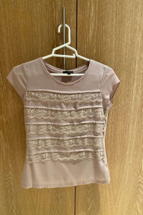 The Limited pInk with lace blouse